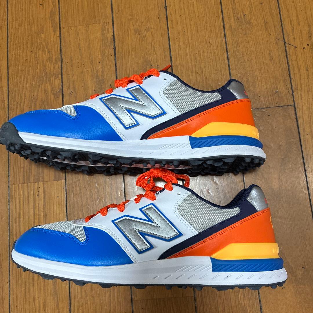 New Balance 996 青/オレンジ　ゴルフシューズ