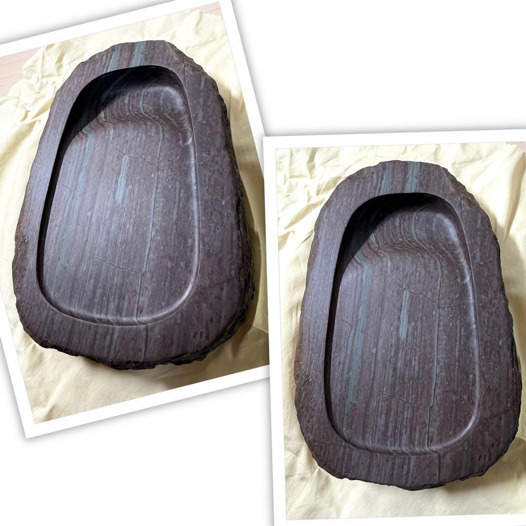 未使用 箱付き 赤間硯 赤間紫金石 昭竜山作 約3キロ