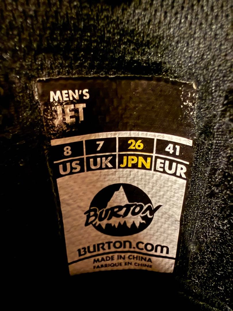 26cm BURTON JET スピードダイヤル式 メンズ スノーボードブーツ