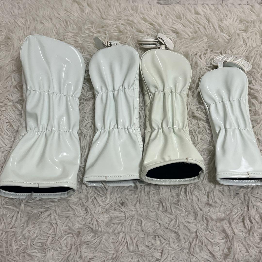 オウル OUUL ホワイトアリゲーター キャディバッグ ヘッドカバー付き