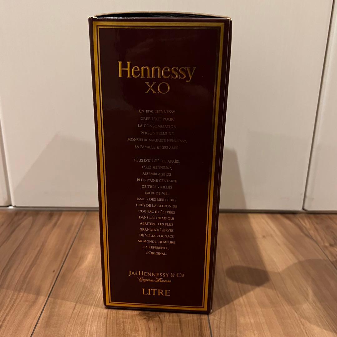 ヘネシー X.O ブランデー 金キャップ クリアボトル 1000ml 箱あり