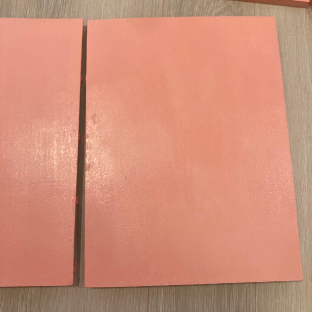 2個セット　ハンドメイド　什器　木製　ディスプレイスタンド　ピンク　マルシェ