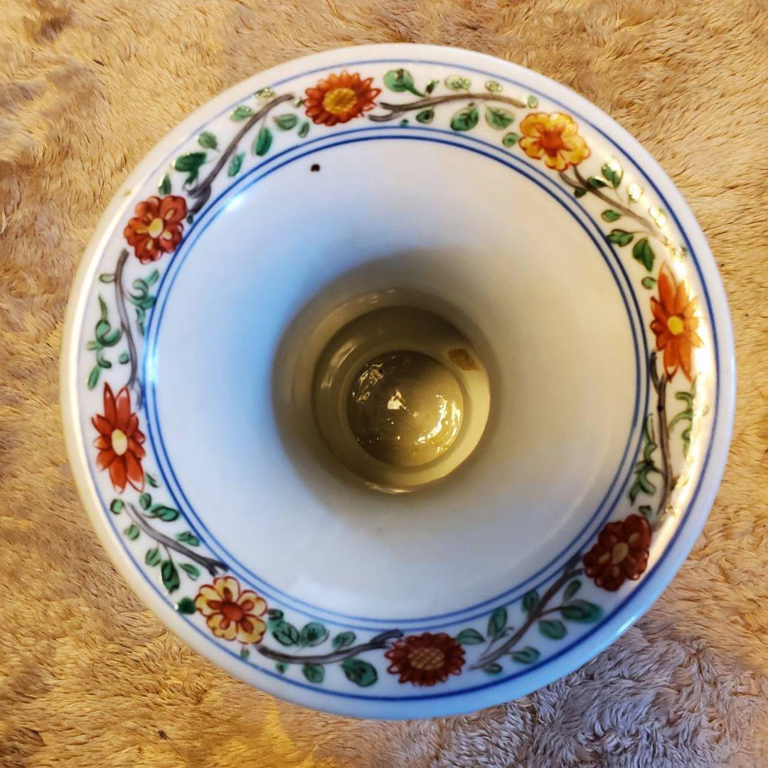 中国古玩　大明萬曆年製　尊式　色絵花瓶