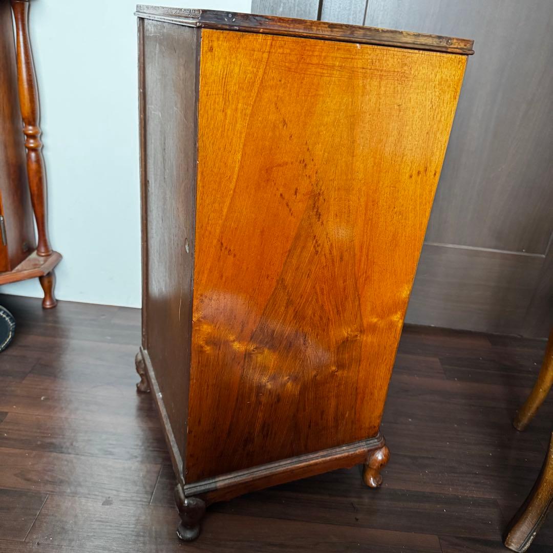 【希少】英国アンティーク サイドキャビネット 電話台 ベッドサイドチェスト