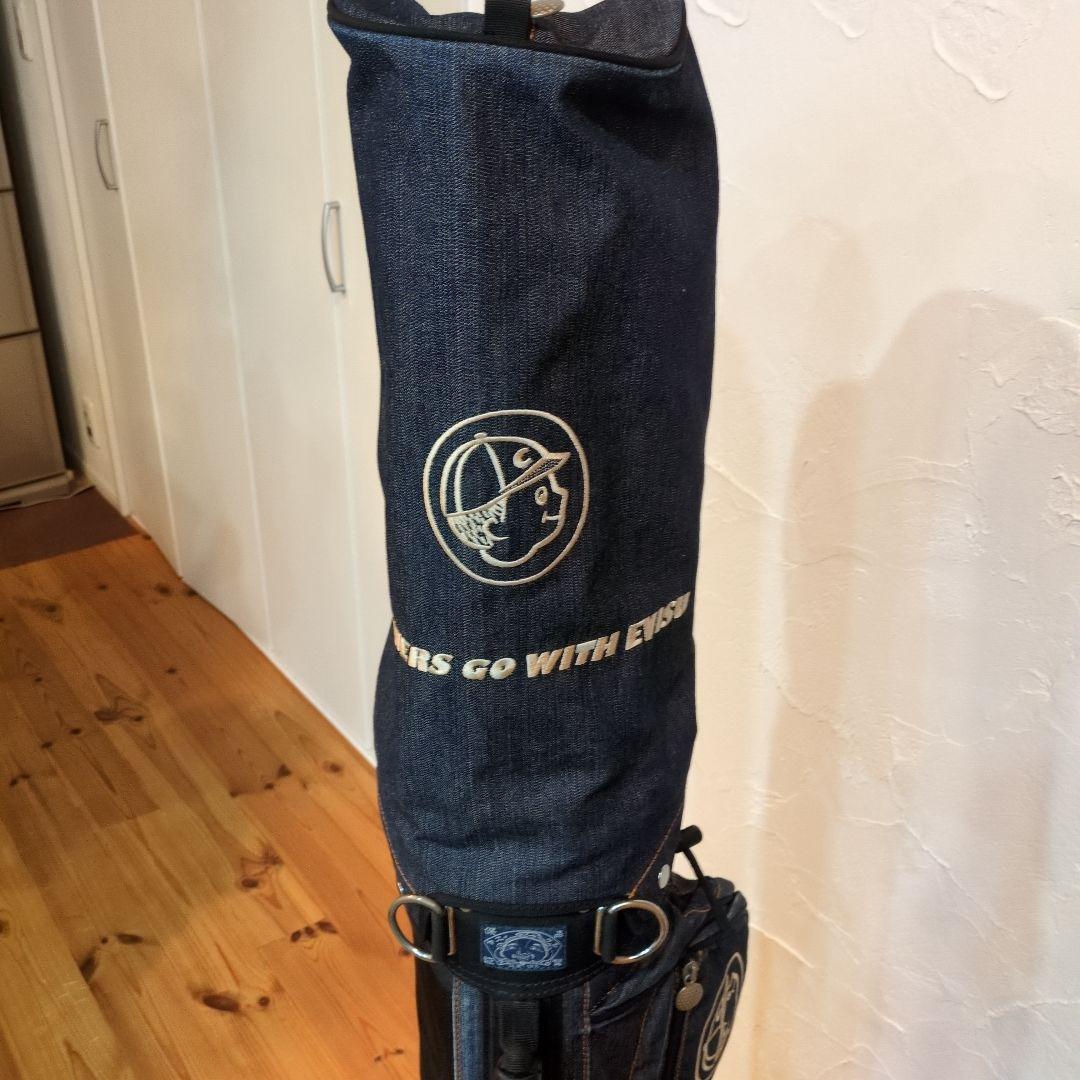 【希少品】エヴィス（EVISU）スタンド式キャディバッグ・デニム生地