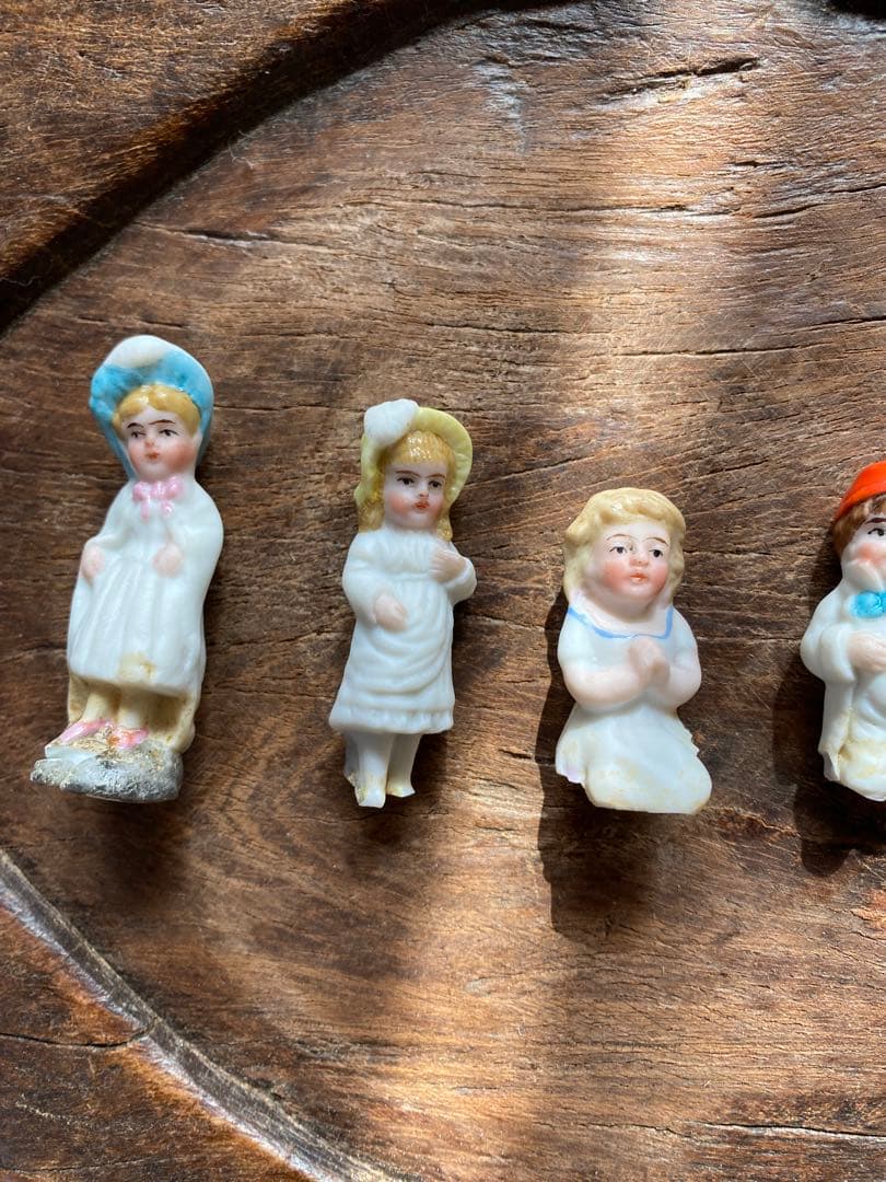ドイツ　アンティーク　ミニ　ビスクドール　5体　陶器