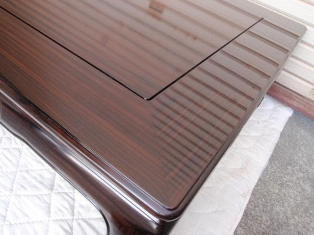 激安処分！新品 本物♪黒檀 無垢 5尺(150巾) 座敷机 唐木座卓 検/欅紫檀