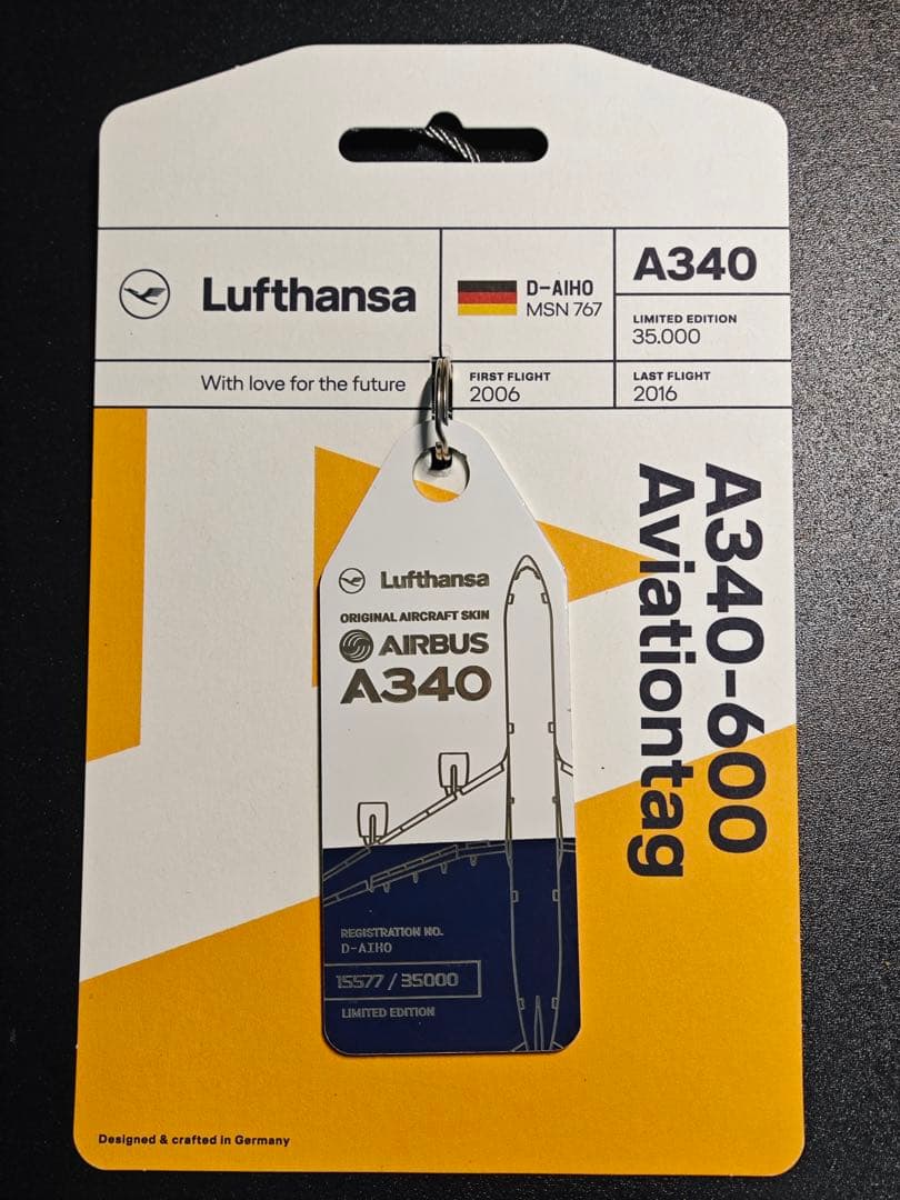 LH ルフトハンザ航空Aviationtag A340-600 コンビ色