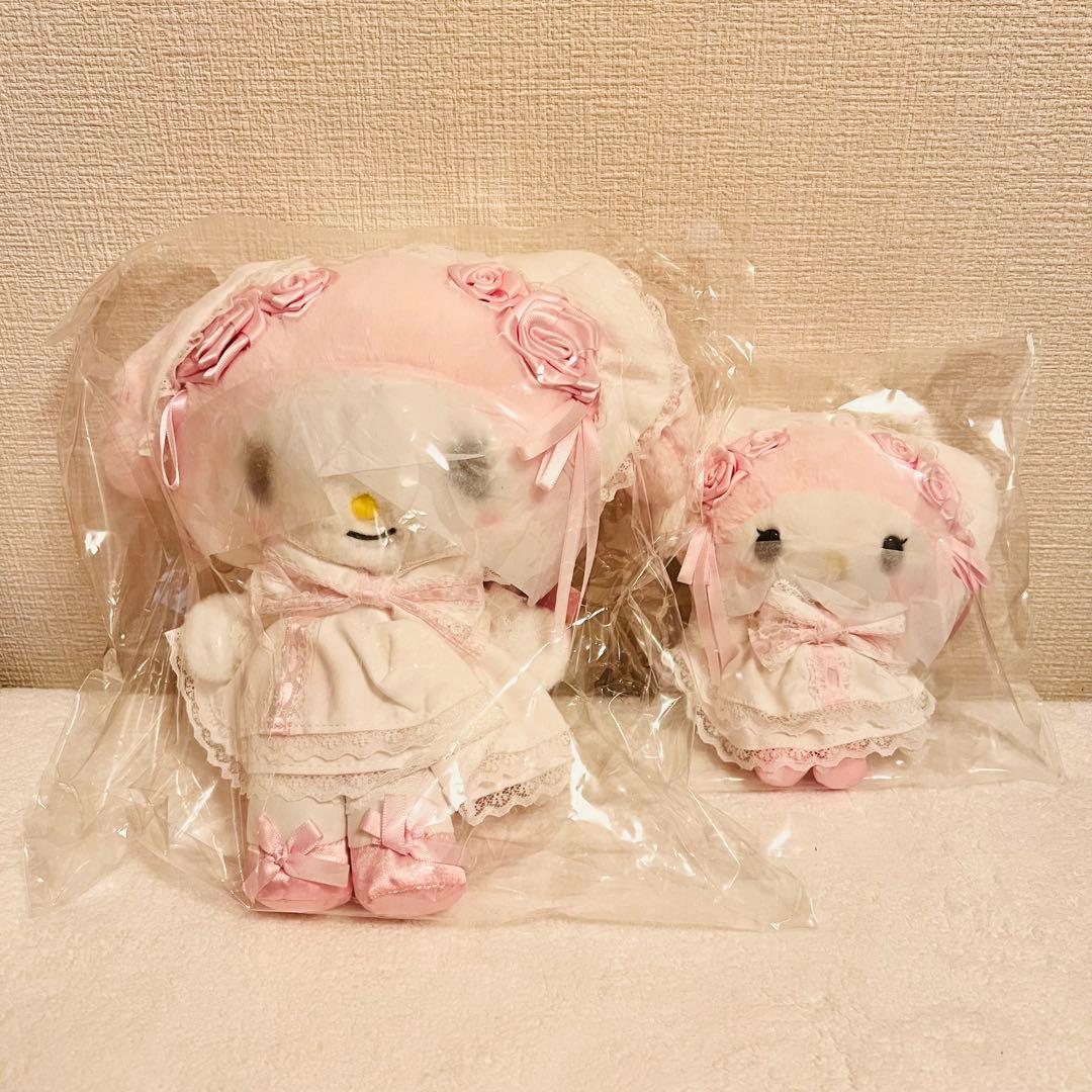 お顔厳選　マイメロディ ぬいぐるみ ホワイトフリルデザイン サンリオ　マスコット