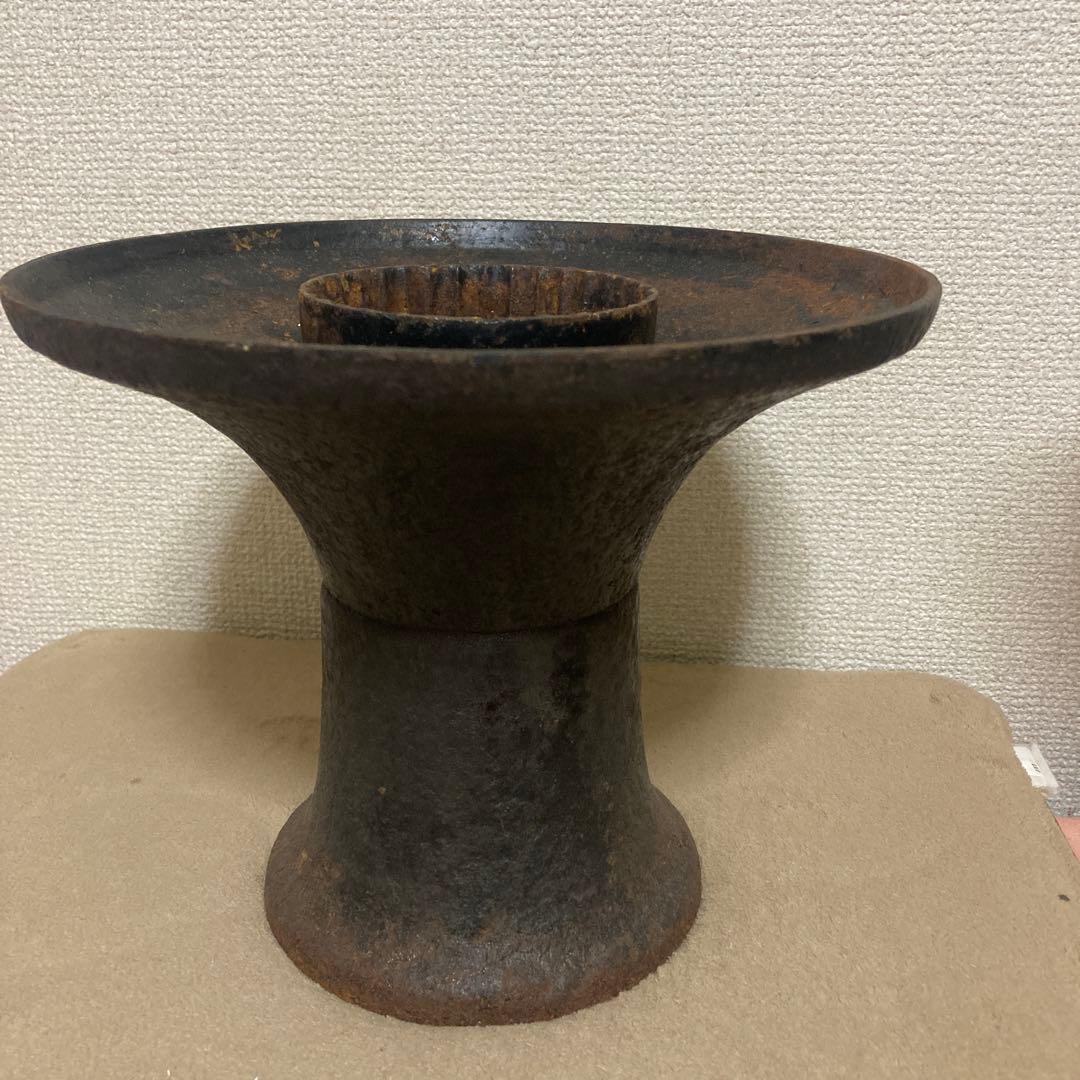 伝統工芸 薄端 花器 水盤 金属製 鉄製 花瓶 華道 金属工芸品