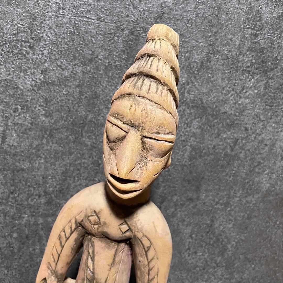 中古　木彫り　木製　アンティーク人形　置物