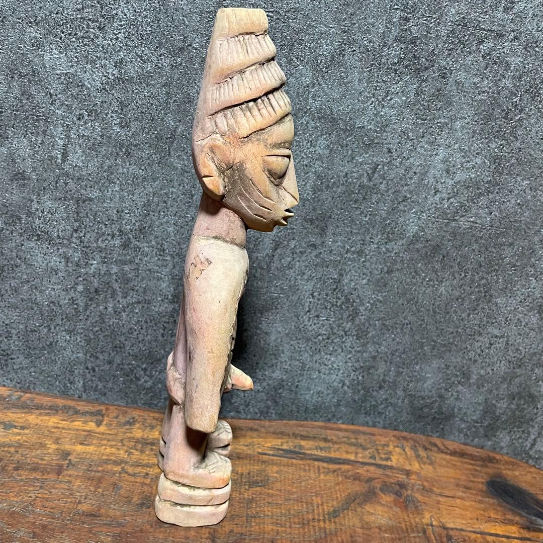 中古　木彫り　木製　アンティーク人形　置物