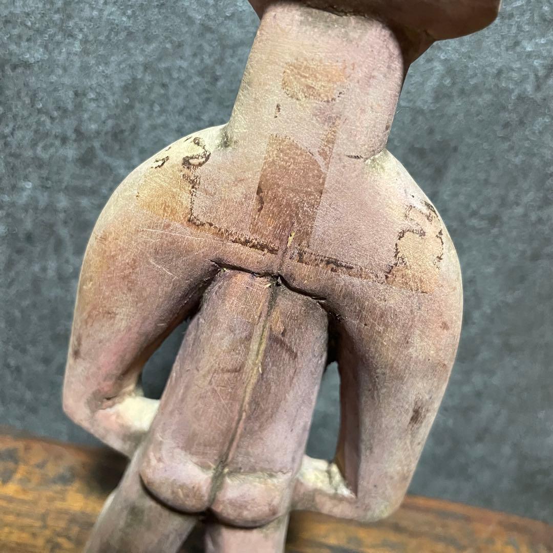 中古　木彫り　木製　アンティーク人形　置物