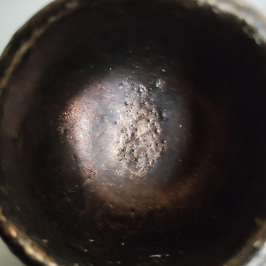 肥沼美智雄　黒釉面取ぐい呑　益子焼　加守田章二