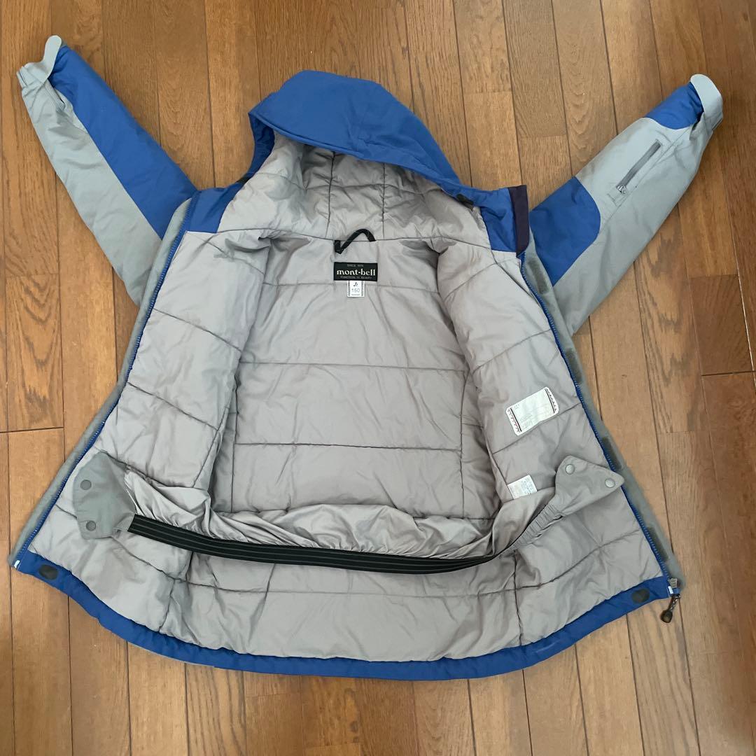 モンベル 子ども用スキーウェア 150cmブルー グレー キッズ　セットアップ