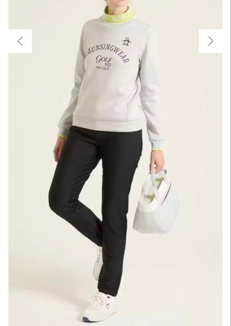 試着のみ！2025秋冬モデル・マンシングウェア ゴルフパンツ7黒/レディース