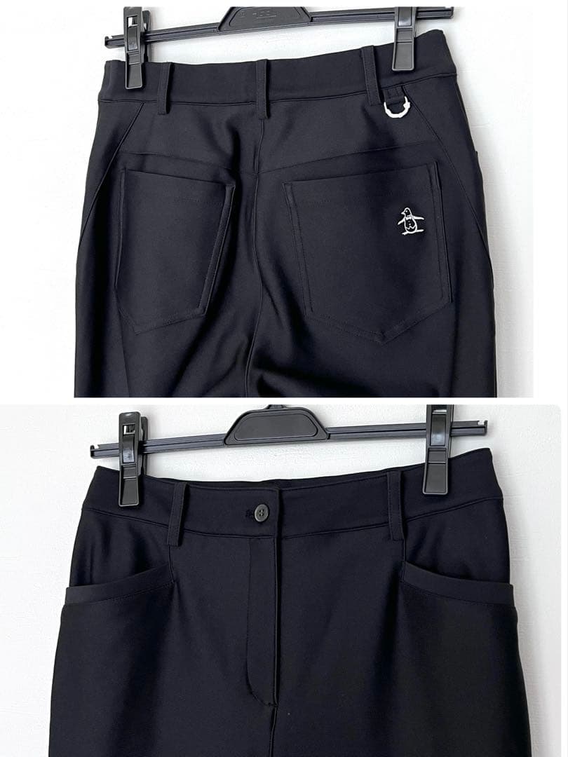 試着のみ！2025秋冬モデル・マンシングウェア ゴルフパンツ7黒/レディース