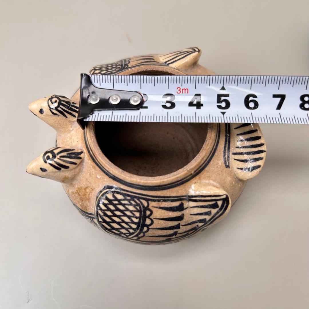 A065【タイ・骨董】宋胡録（スンコロク）鉄絵 小壺（1301年~1600年）