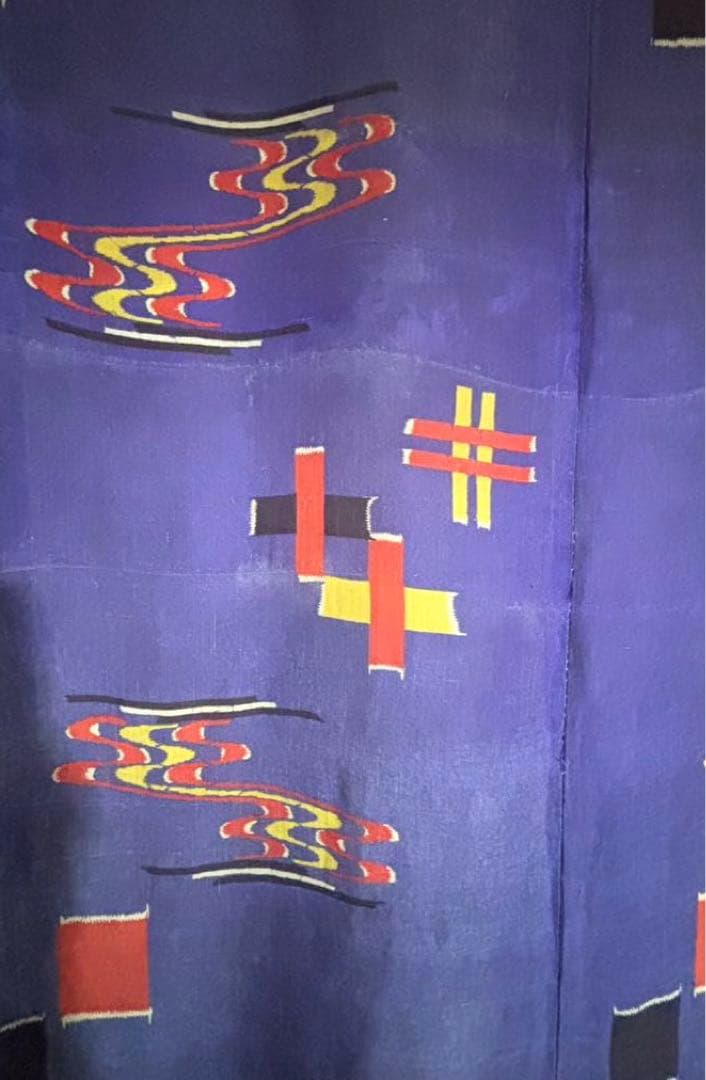 古い　紅型　沖縄　着物