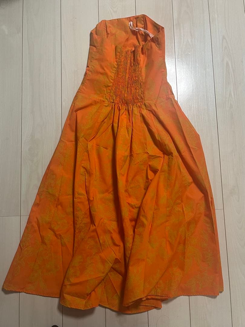 フラダンス用オレンジドレス(ムームー)