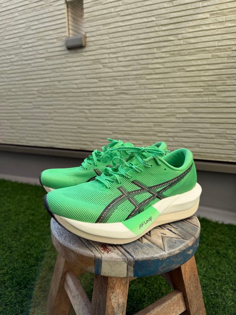 ASICS マジックスピード5 グリーン　25センチ