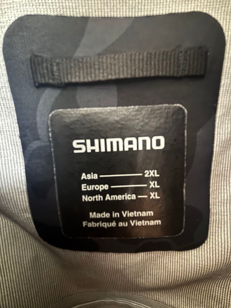 シマノ　3レイヤーレインスーツ RA-047X ブラックダックカモ　2XL