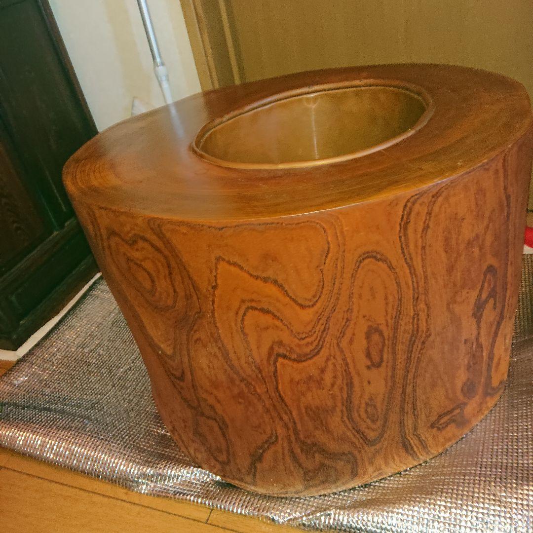 火鉢、木製くりぬき