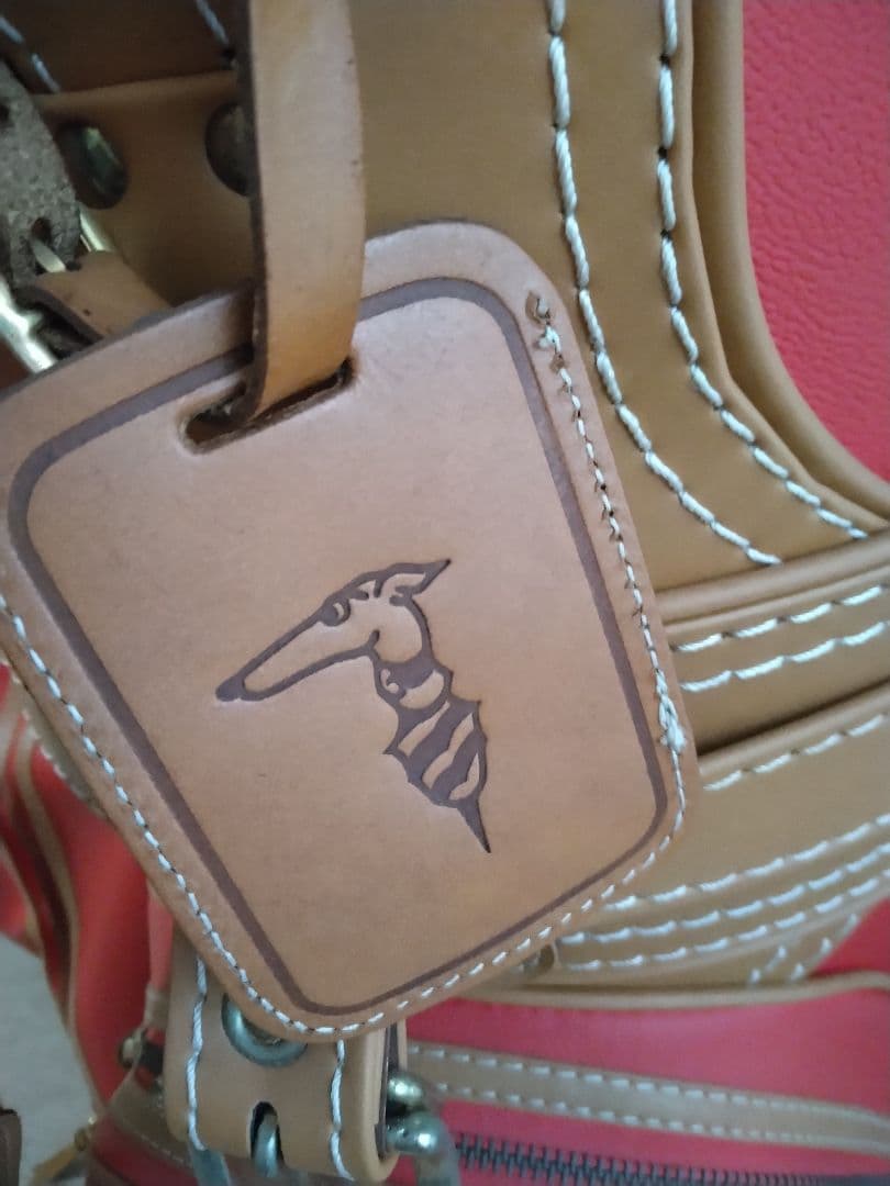 未使用　 トラサルディ ゴルフキャディーバッグ　レッド系　タグ付き