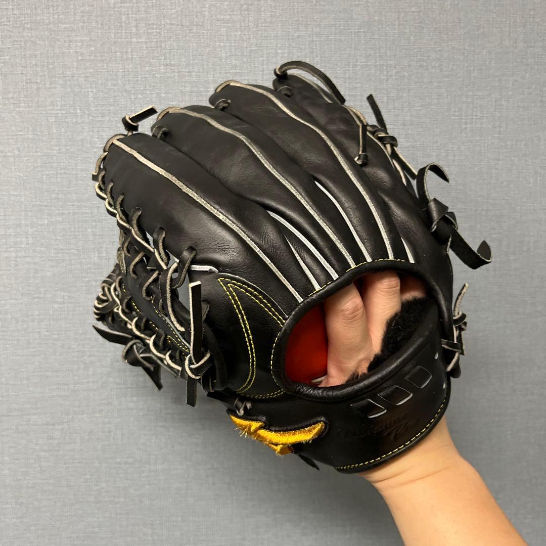 1132 ミズノプロ キップレザー ハガジャパン 極美品 硬式 外野手 左投げ