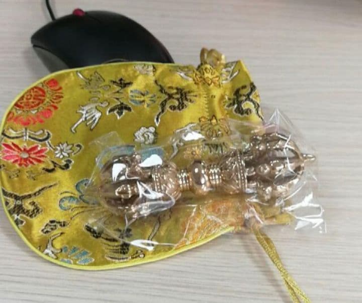 【修縁堂】密教法器 鐘 九鈷杵金剛鈴 呼鈴 持鈴 金剛杵セット 真鍮製 ネパール