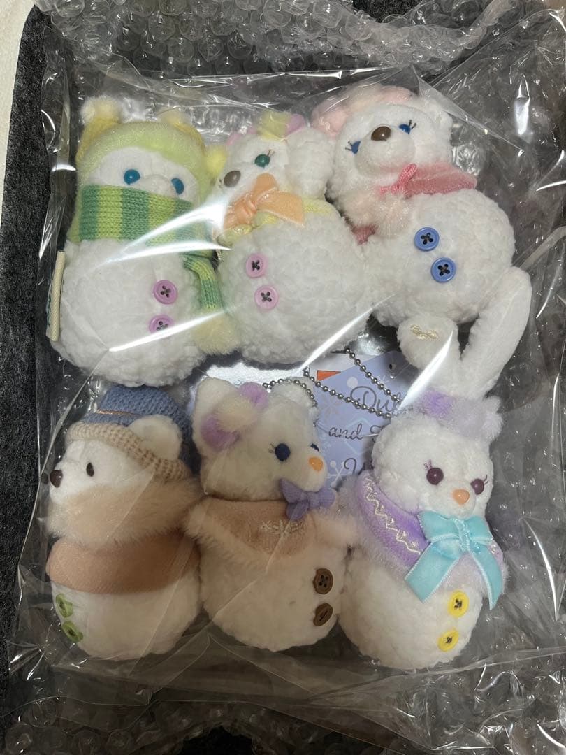 ダッフィーフレンズ　シークレットオブスノーウィーデイぬいぐるみチャーム6体セット