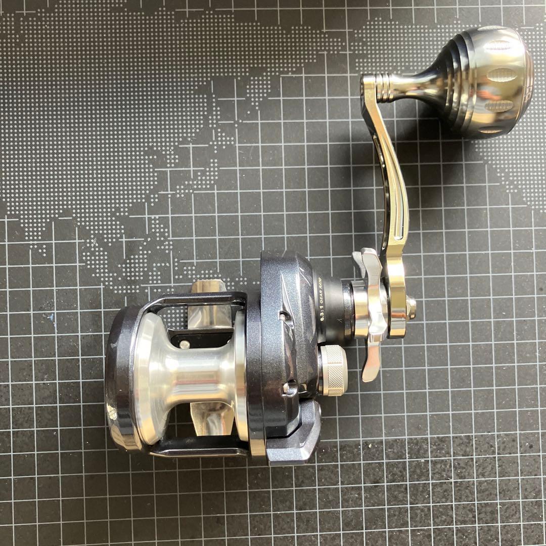 シマノ トリウム 1500HG 両軸 ジギング リール パワーハンドル付き