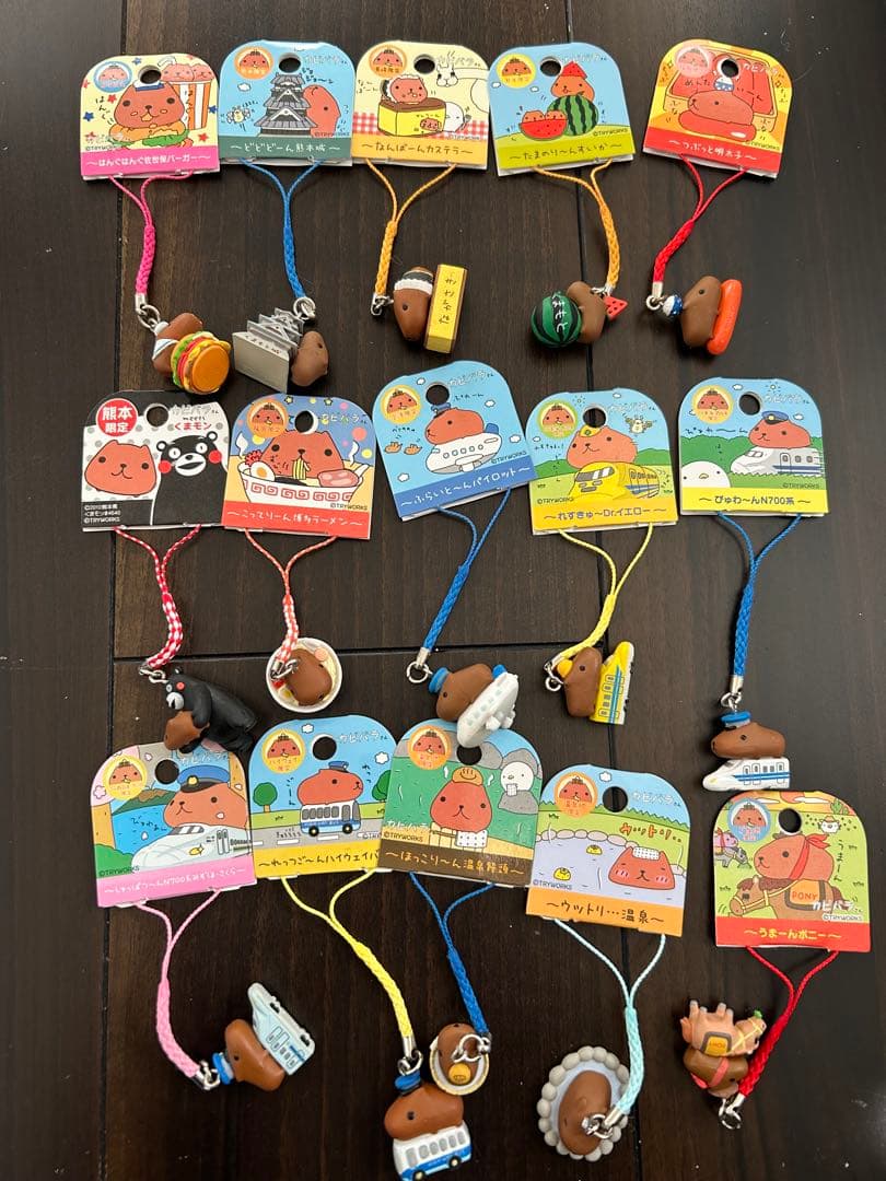 カピバラさん　ねつけストラップ　地域　ご当地　温泉地　空港　新幹線　野球