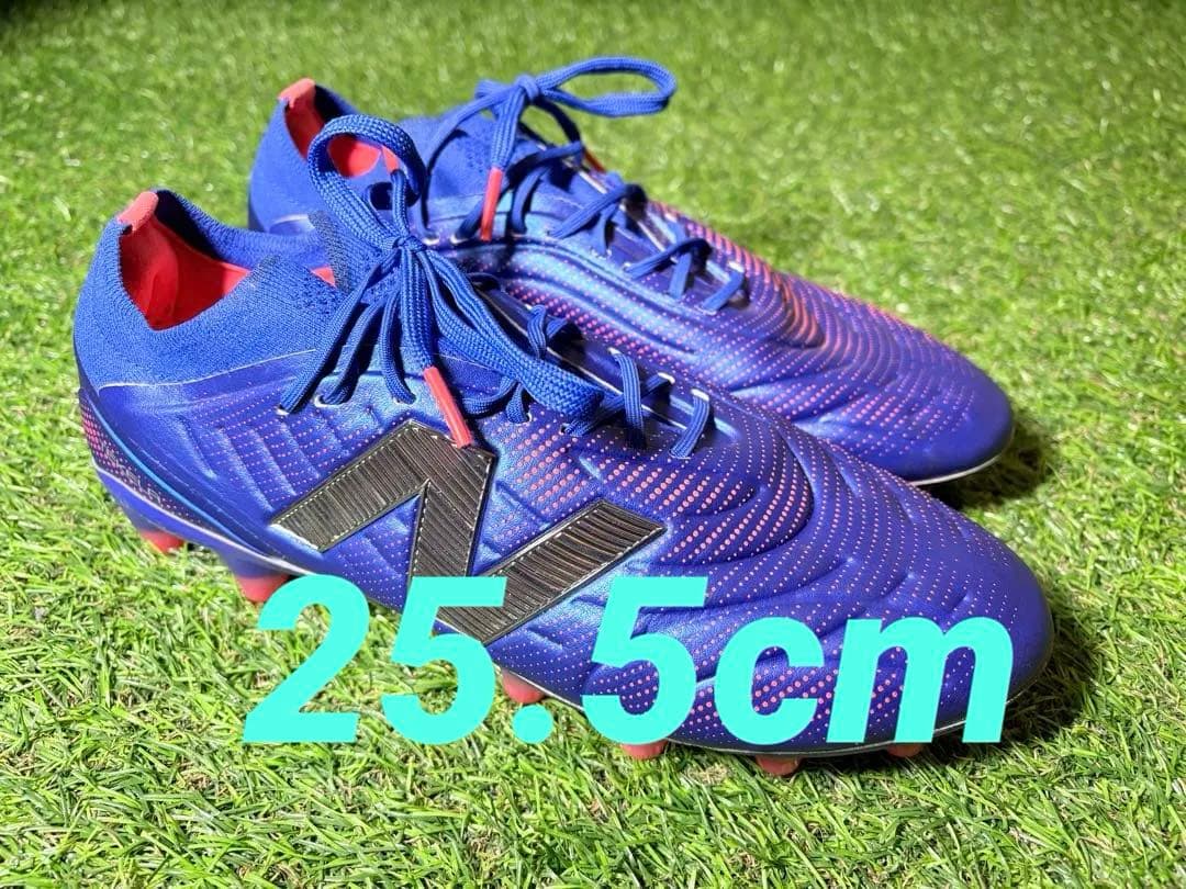 美品　New Balance サッカーシューズ スパイク 青赤