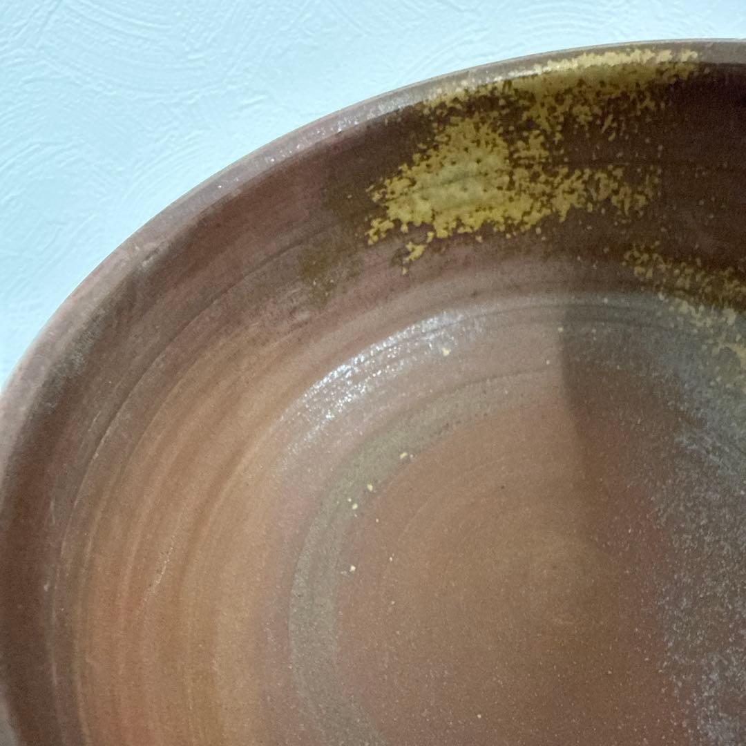 伊部焼　金重陶陽作　茶碗　分銅印　共布　潮香庵陶秀（山本陶秀）識箱