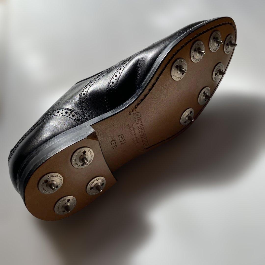 スパイク付ゴルフシューズ　BRIDGESTONE サイズ25.5cm 黒　革