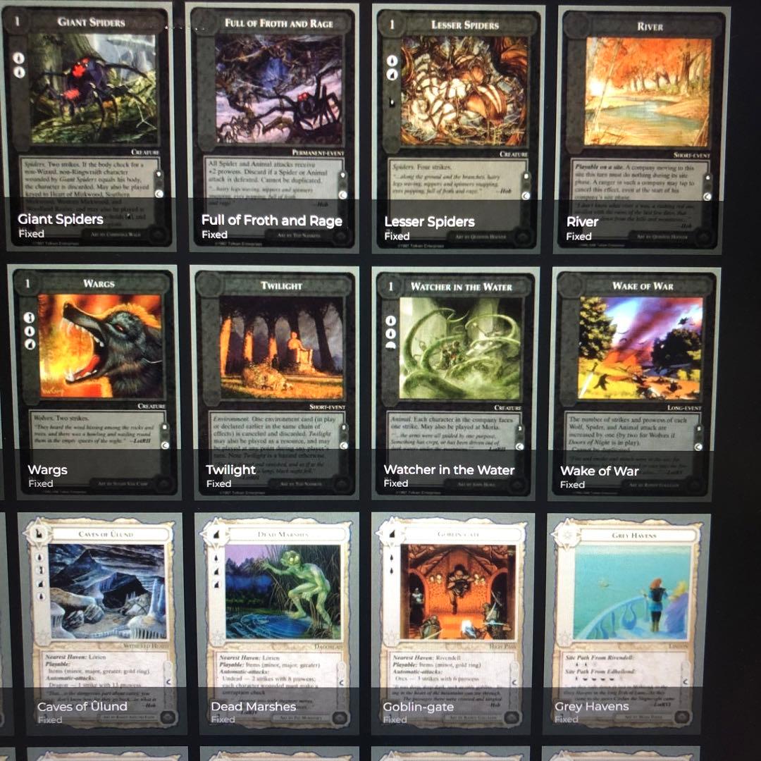 ミドルアース　カード　チャレンジデッキC ccg コンプ　指輪物語　トレカ