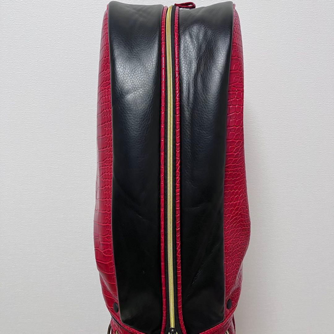 美品 ゴルフ キャディバック ディズニー ミッキー レッド 赤 ネームタグ付