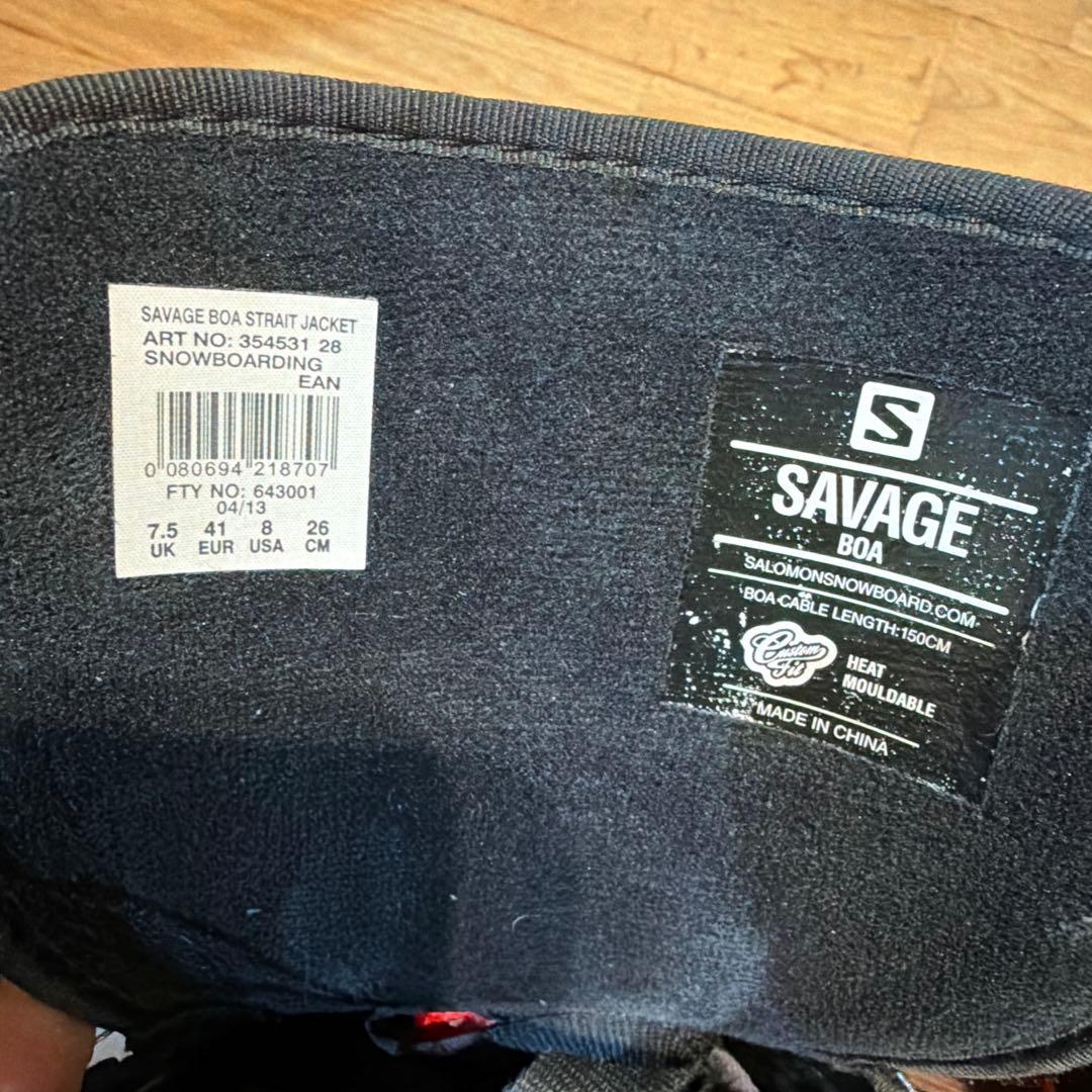 SALOMON サロモン　SAVAGE BOA 26cm スノーボードブーツ