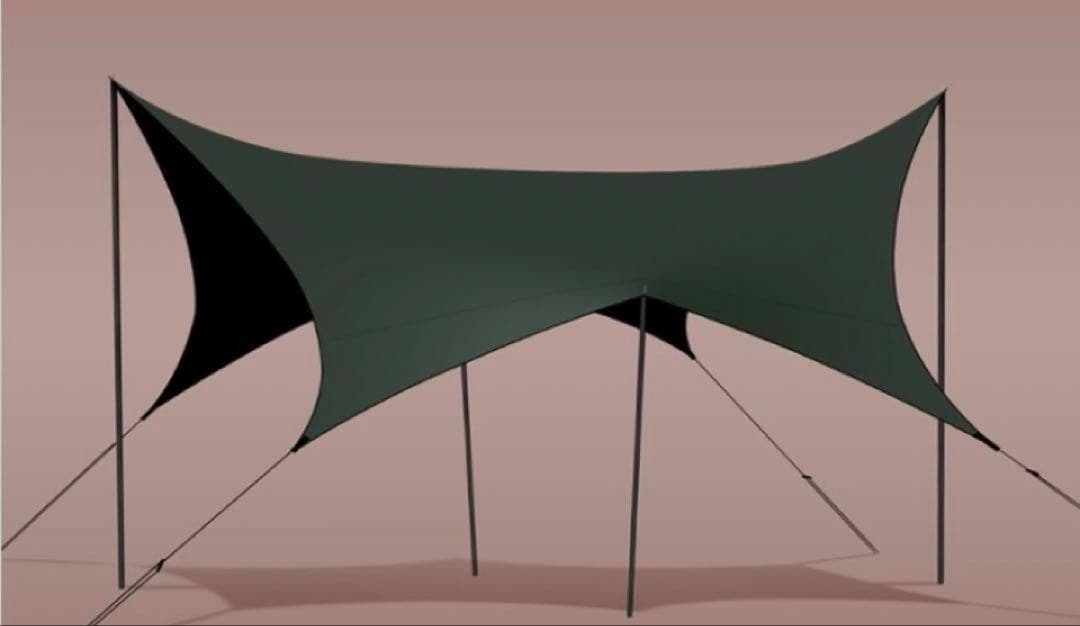 週末sale‼️幕男 ダークグリーン多角形タープ