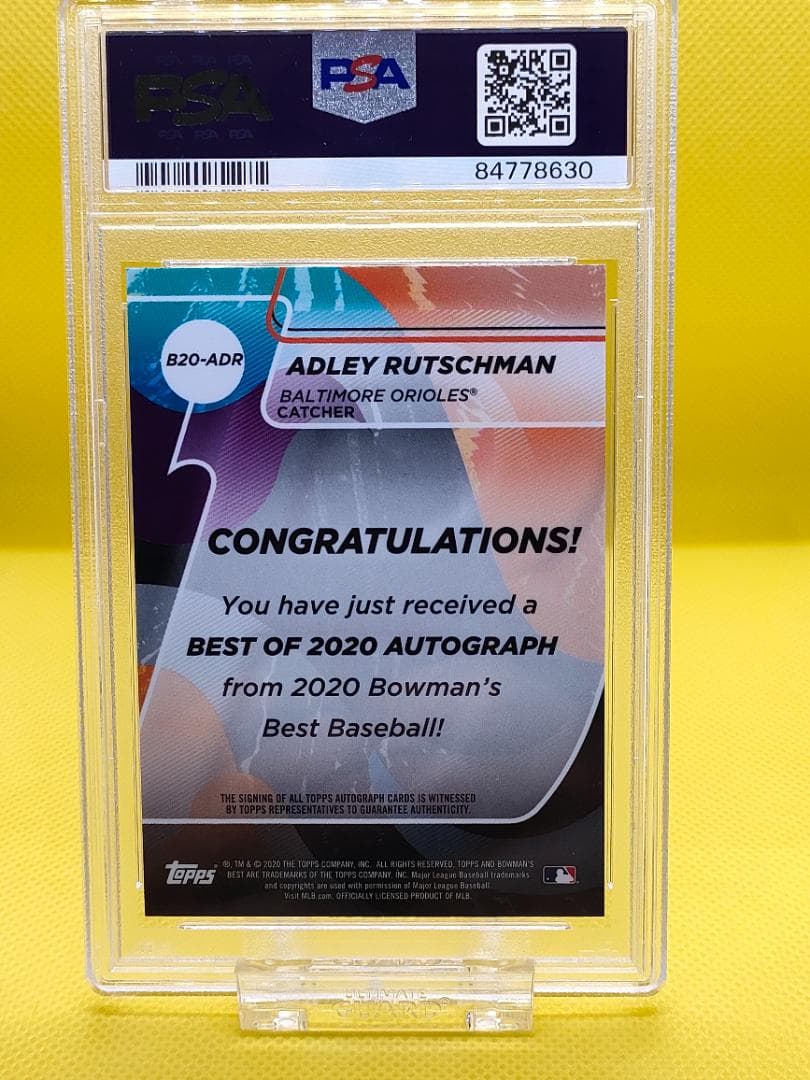 【PSA鑑定品_美品】Adley Rutschman_直筆オンカードサイン