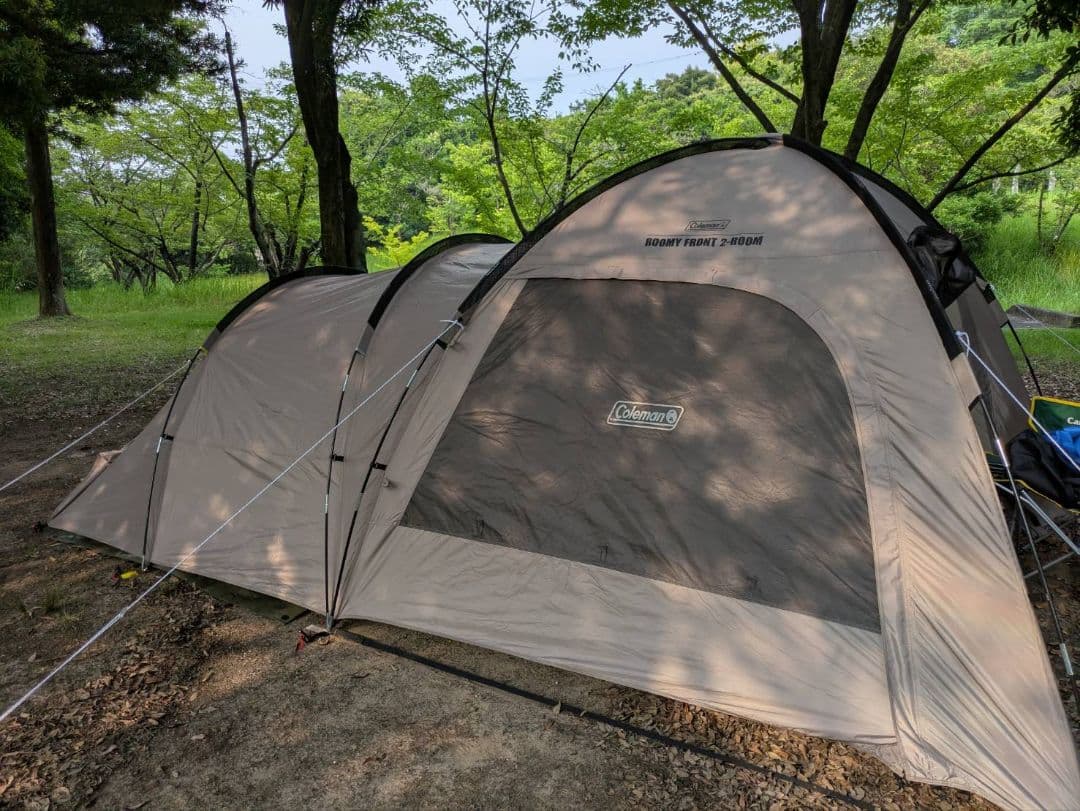【美品】Coleman キャンプ ルーミーフロント２ルーム ベージュ