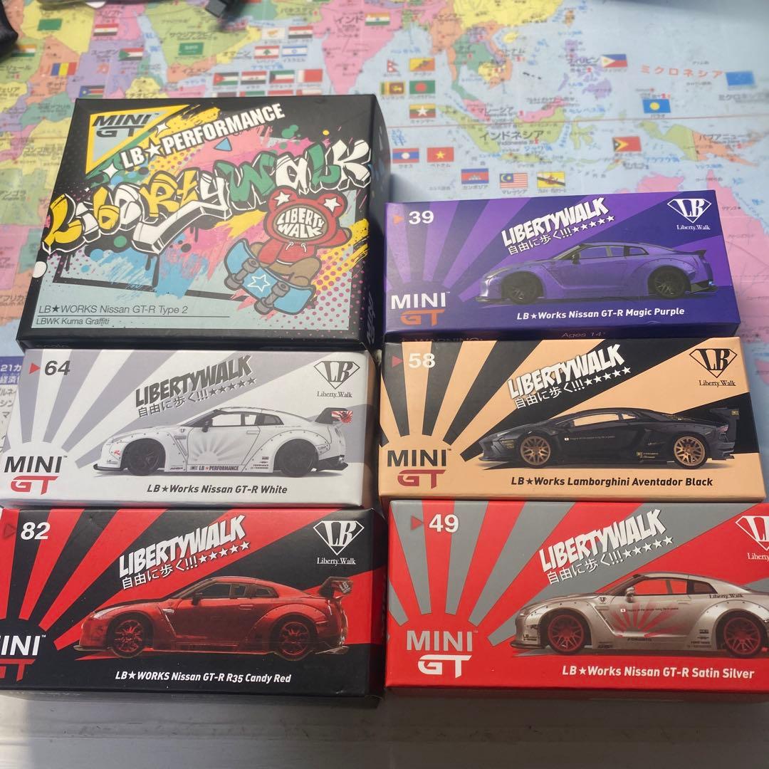 LIBERTYWALK ミニカー 6台セット MINIGT