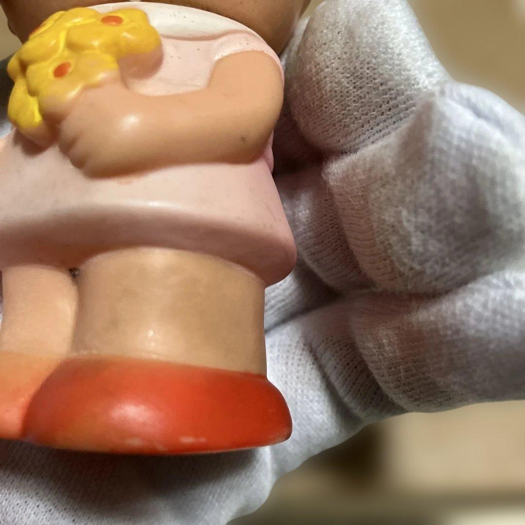 (希少) 昭和レトロ　サザエさん　タカラ　ワカメちゃん　貯金箱　ソフビ