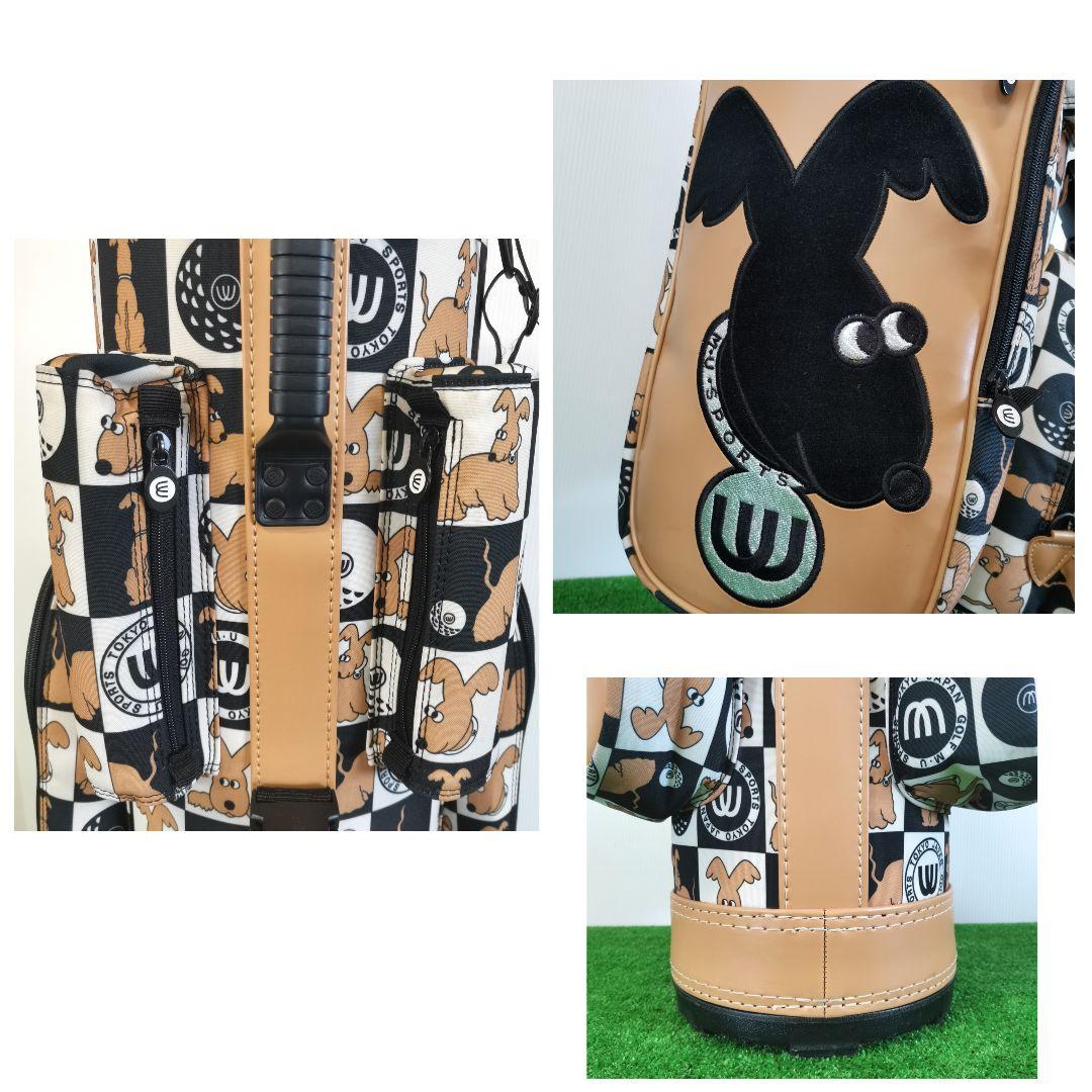 MU SPORTSミエコウエサコ キャディバッグ レディース ワンちゃんデザイン