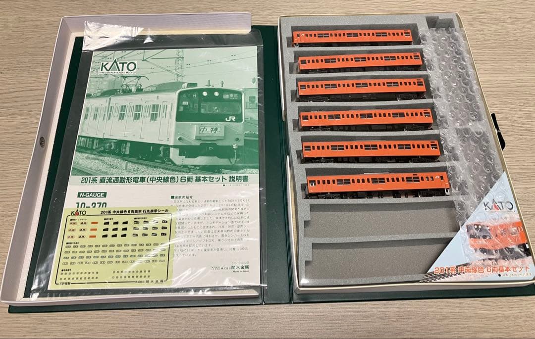 KATO 10-370、10-374 201系 中央線色 基本・増結セット