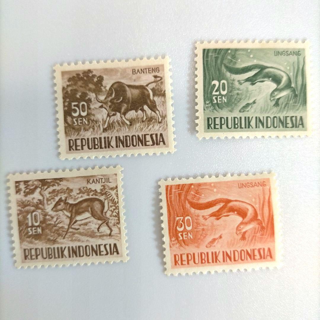 2615 外国切手 インドネシア 1960年頃 動物 シリーズ11種 未使用