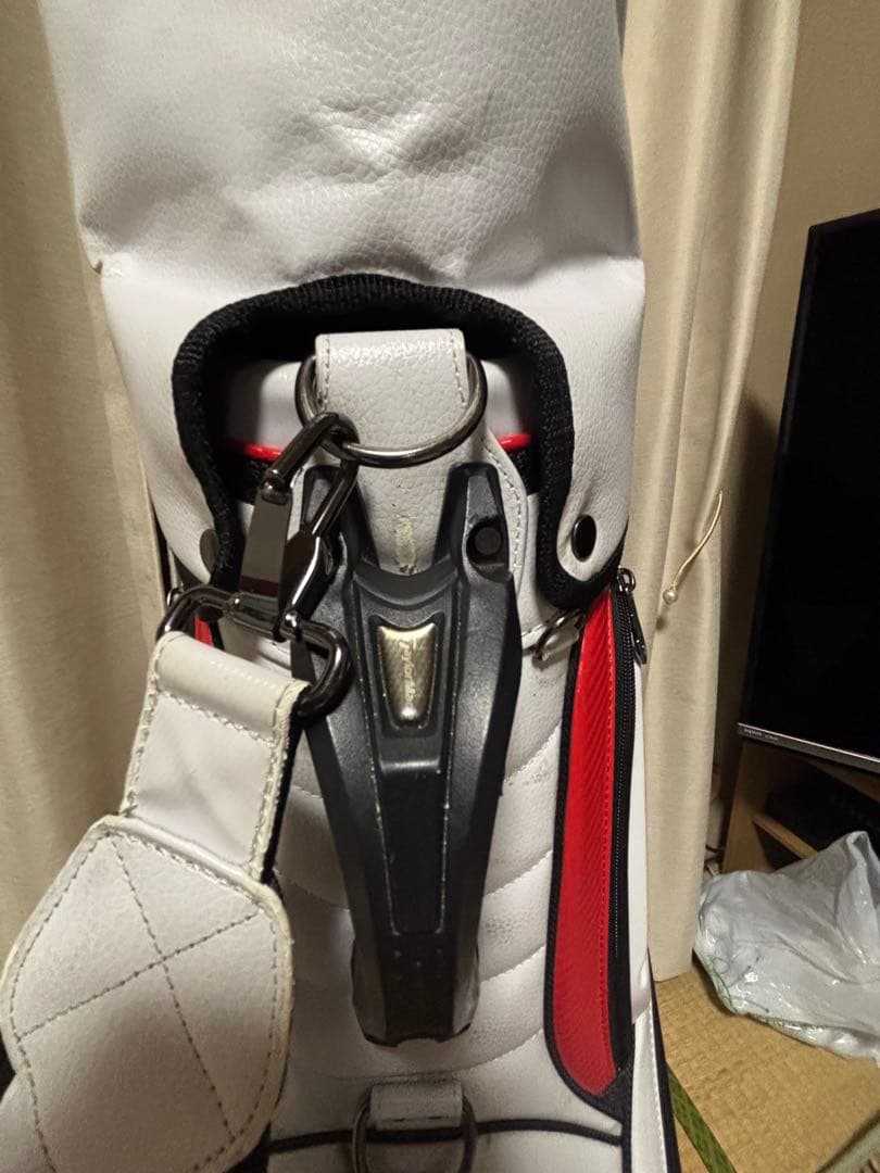 TaylorMade キャディバッグ ホワイト/レッド9.5型