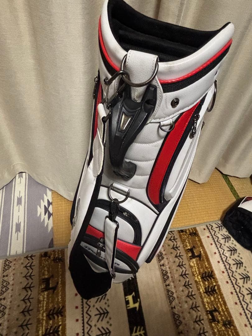 TaylorMade キャディバッグ ホワイト/レッド9.5型