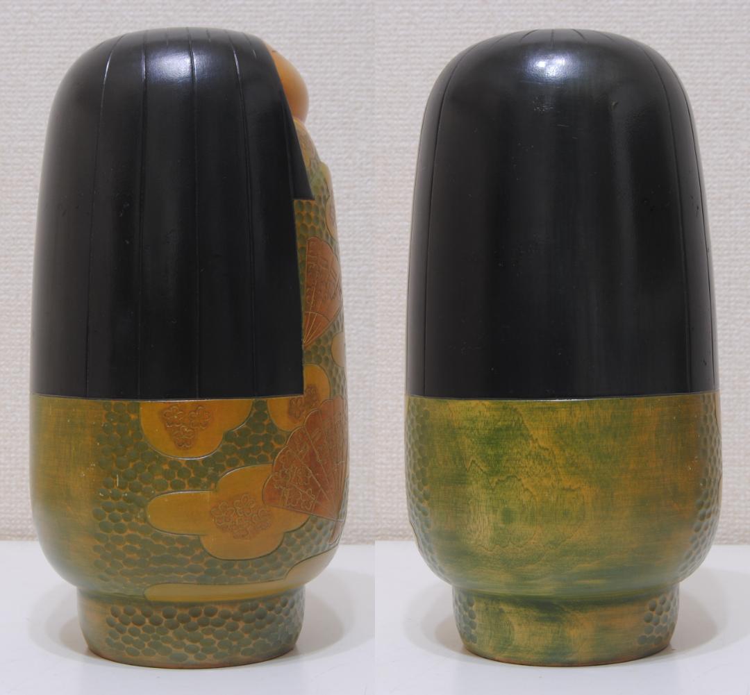 内閣総理大臣賞受賞作家 ★ 吉田多加志 創作こけし「伊勢」 高27㎝ 立札付